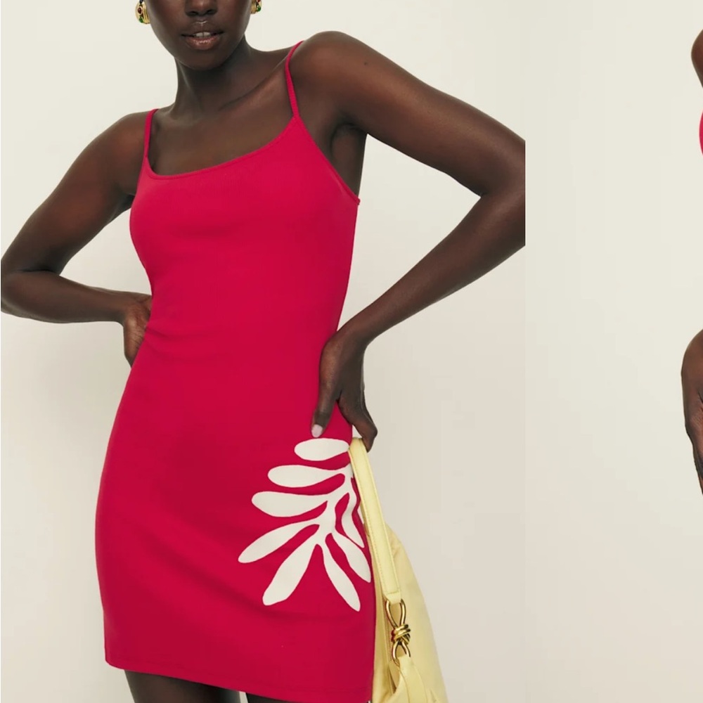 Reformation Red Sleeveless Dress